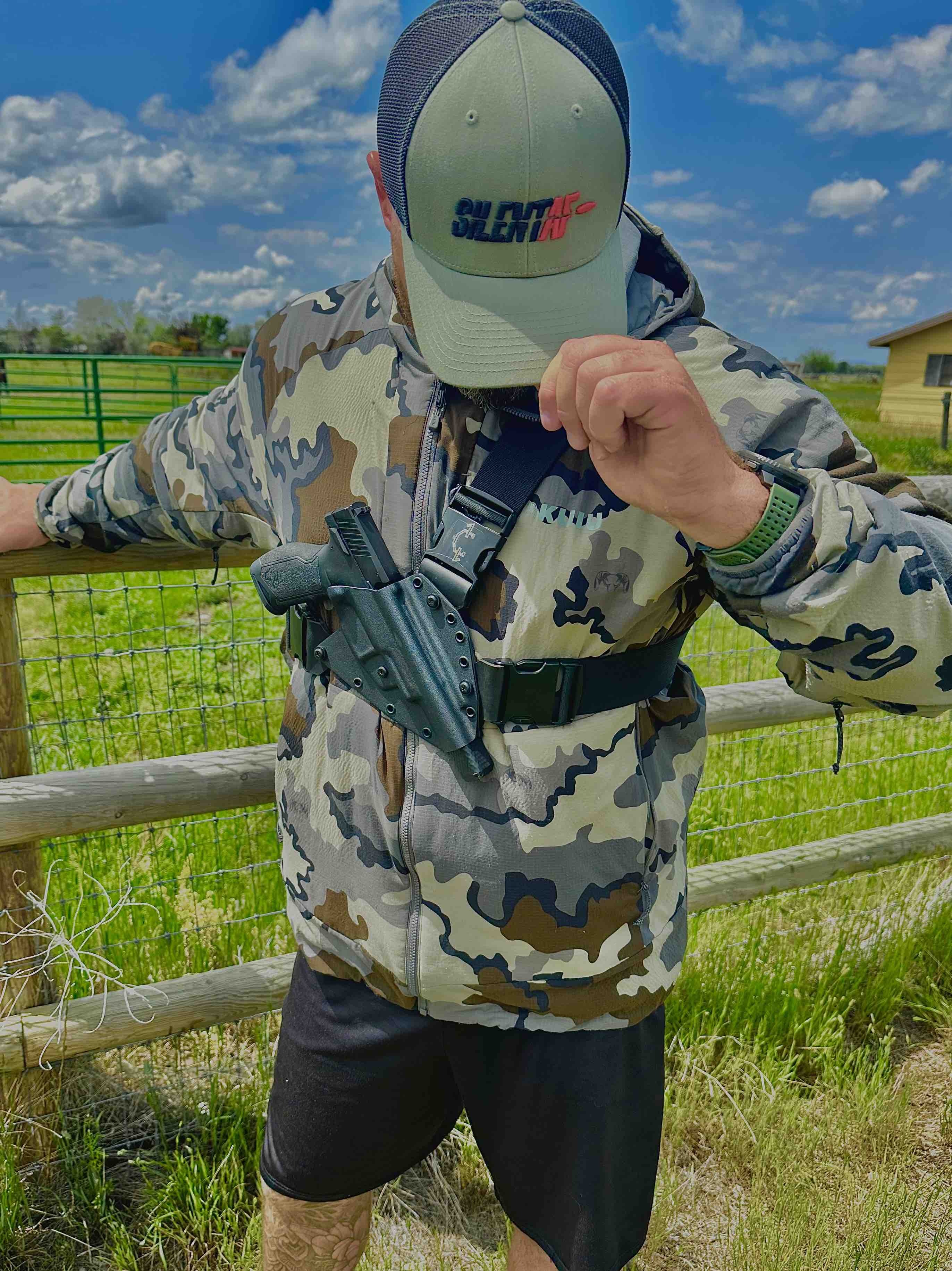 22 suppressed pistol chest holster